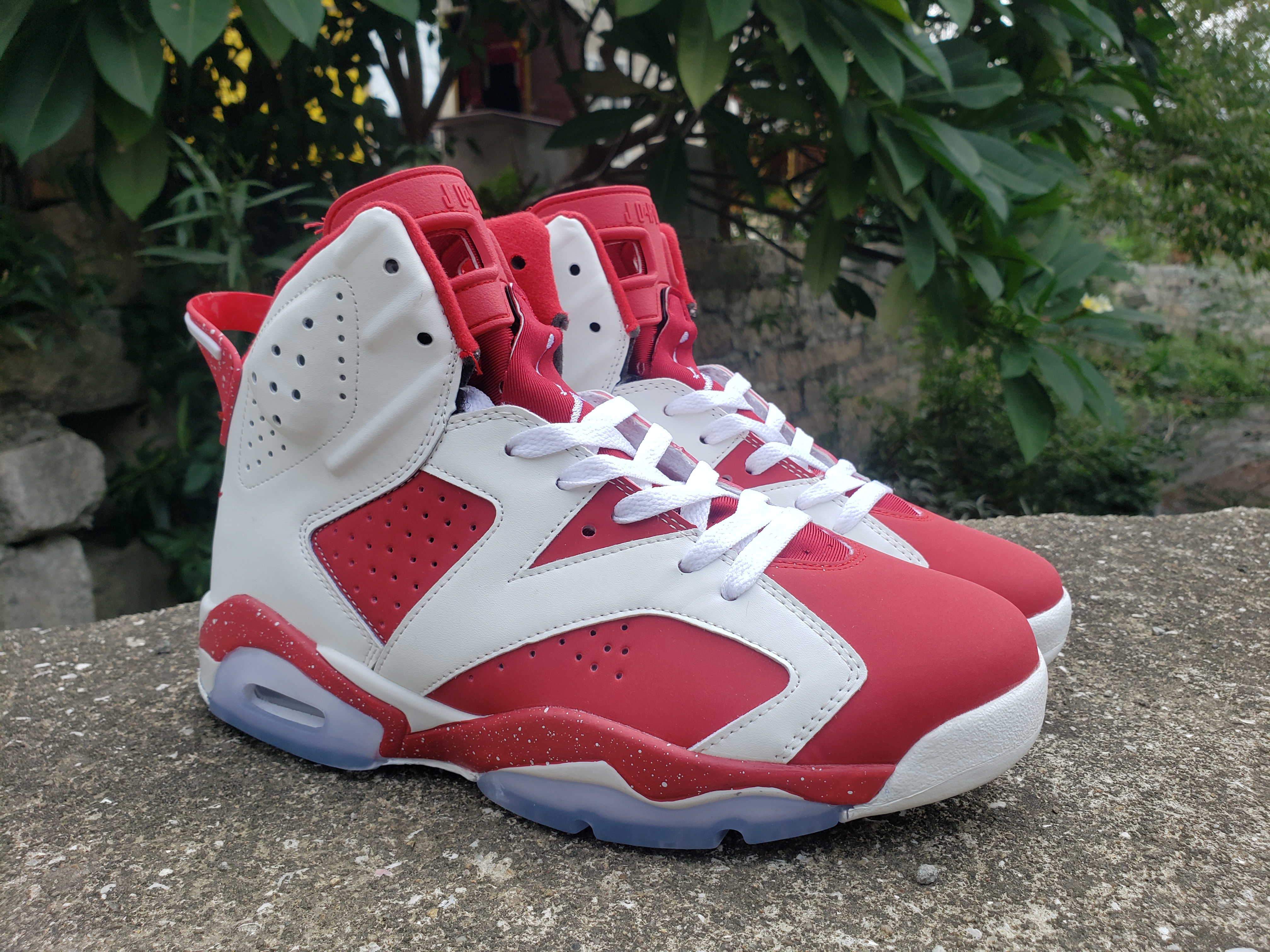 New Air Jordan 6 Carmine Red White Shoes